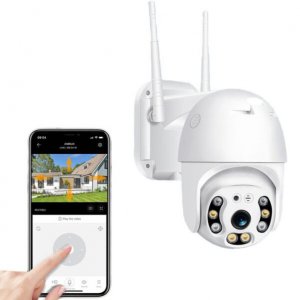 IP WiFi Ρομποτική Κάμερα Εξωτερικού Χώρου 360° HD 128GB με CLOUD Αποθήκευση, Αισθητήρα &amp; Ανίχνευση Κίνησης - LED , Νυχτερινή Λήψη, Μικρόφωνο , Ηχείο &amp; Συναγερμός