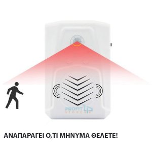 MyHomeAlarm Ανιχνευτής Κίνησης - Ραντάρ 120° με Αναπαραγωγή Ηχητικών Ηχογραφημένων Μηνυμάτων Επιλογής σας Μέσω Κάρτας Μνήμης