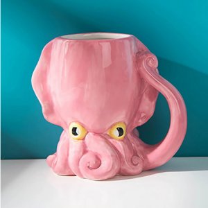 3D Ανάγλυφη Τρισδιάστατη Κούπα “Χταπόδι με Πλοκάμια” 520ml Κεραμική για Καφέ &amp; Τσάι
