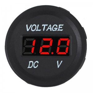Universal Αδιάβροχο Ψηφιακό LED Βολτόμετρο DC 12V - Κόκκινο