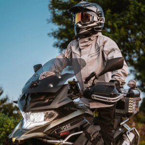 Αδιάβροχο Σετ με Αποσπώμενη Κουκούλα Motowolf XXLarge Γκρι