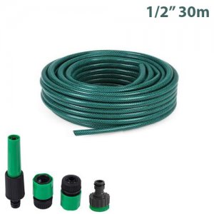 Σετ Εύκαμπτο Λάστιχο Ποτίσματος 1/2 inch 30m με Εκτοξευτήρα Νερού