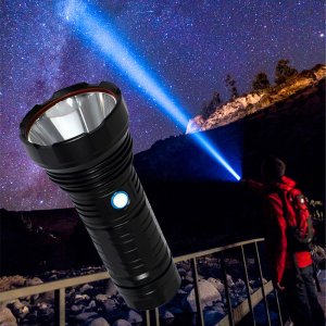 Αδιάβροχος Επαναφορτιζόμενος LED Φακός 1800LM 6000K με Δυνατότητα Εστίασης Δέσμης - 5 Λειτουργίες Φωτισμού &amp; Βαλιτσάκι Μεταφοράς
