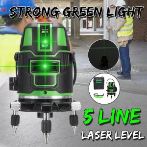Επαγγελματικό Ηλεκτρικό Γραμμικό Αλφάδι Laser Οριζόντιο - Κάθετο Πράσινης Δέσμης με Θήκη Μεταφοράς &amp; Προστατευτικά Γυαλιά