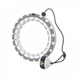 HULA HOOP Όργανο Εκγύμνασης, Μασάζ, Αδυνατίσματος &amp; Γράμμωσης Λευκό - Γκρί