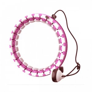 HULA HOOP Όργανο Εκγύμνασης, Μασάζ, Αδυνατίσματος &amp; Γράμμωσης Λευκό - Ρόζ