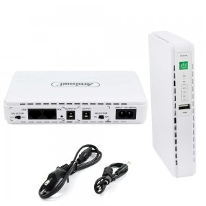 Μίνι Φορητό Δικτυακό DC UPS RJ-45 25W 12000mAh USB - Λευκό
