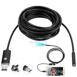 Αδιάβροχη LED Ενδοσκοπική Κάμερα 2MP για Κινητό USB MicroUSB OTG με Ανάλυση 640x480p &amp; Καλώδιο 10m
