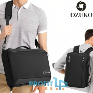 Ozuko Ανδρική Αδιάβροχη Τσάντα Μεταφοράς Laptop 15.6 - Μαύρη