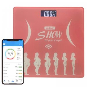 Έξυπνη Ψηφιακή Ζυγαριά με Λιπομετρητή Bluetooth Εφαρμογή Κινητού για Πλήρη Έλεγχο Βάρους &amp; Μεταβολισμού