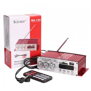 Kinter Mini Ραδιοενισχυτής - Ψηφιακή Συσκευή Αναπαραγωγής Ήχου με 2 Κανάλια &amp; Τηλεκοντρόλ - Digital Audio Player 20W