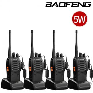 Σετ 4 x Baofeng Φορητός Πομποδέκτης Ενδοεπικοινωνίας 5w για Ερασιτεχνική ή Επαγγελματική Χρήση - Walkie Talkie 2-Way 16 Κανάλια