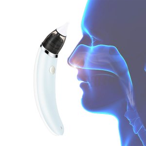 Φορητός Επαναφορτιζόμενος USB Ηλεκτρικός Ρινικός Αποφρακτήρας με 5 Λειτουργίες Ταχύτητας 29 x 4.5 x 4.5cm - Λευκός