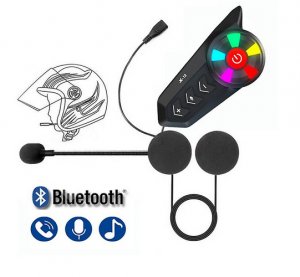 Bluetooth 5.0 Ασύρματη Ενδοεπικοινωνία, Handsfree Ακουστικά για Κλήσεις για Κράνος Μηχανής