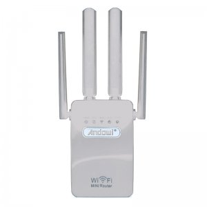 Andowl WiFi Extender Single Band 2.4GHz 300Mbps με 2 Θύρες Ethernet - Λευκό