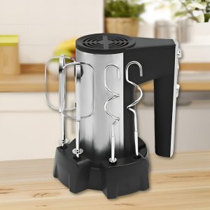 Μίξερ Χειρός 5 Ταχυτήτων 800W - Με Αναδευτήρες &amp; Γάντζους Ζύμης - RAF