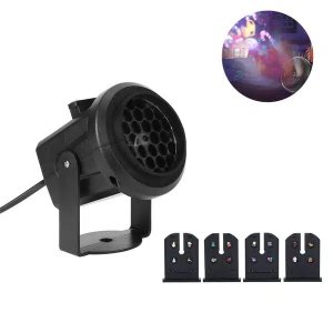 LED Χριστουγεννιάτικος Προτζέκτορας 220V με 4 Διαφορετικά Γιορτινά Μοτίβα