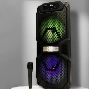 Bluetooth Σύστημα Καραόκε με Ηχείο,  Μικρόφωνο - USB,SD Player &amp; LED Φωτισμό