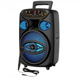 Bluetooth Σύστημα Καραόκε με Ηχείο, Ασύρματο Μικρόφωνο - USB,SD Player &amp; LED Φωτισμό