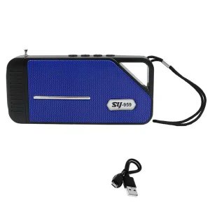 Επαναφορτιζόμενο USB Φορητό Ηχείο Bluetooth με Ηλιακό Πάνελ - AUX &amp; FM Radio