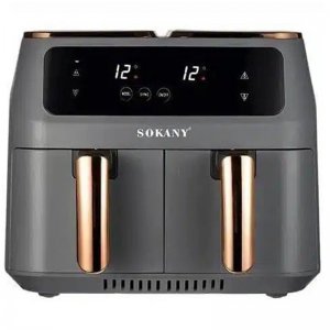 Ψηφιακή Φριτέζα Αέρος Sokany Air Fryer 8lt RAF 1500W με 2 Αποσπώμενα Καλάθια
