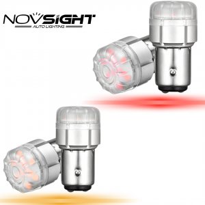 Σετ 2x Διπολικοί Λαμπτήρες Ψείρες LED 1157 Canbus 9 - 18V 6500K - NovSight
