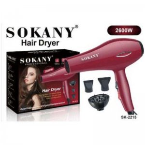 Πιστολάκι Σεσουάρ Μαλλιών 2600W Sokany με Φυσούνα 2 Ταχύτητες και 2 Ρυθμίσεις θερμοκρασίας