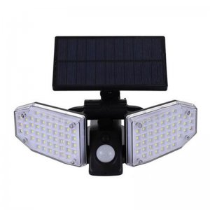 Αδιάβροχο Επιτοίχιο Ηλιακό Φωτιστικό LED 100 LED SMD με 3 Λειτουργίες Φωτισμού Αισθητήρα Κίνησης Jortan