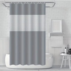 Αδιάβροχη Πλαστική Κουρτίνα Μπάνιου 180×180 cm Γκρι