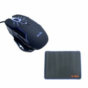 Ενσύρματο Gaming Ποντίκι με RGB Φωτισμό 2.4Ghz, Οπτικό Αισθητήρα και Mousepad για Δεξιόχειρες Weibo Μαύρο