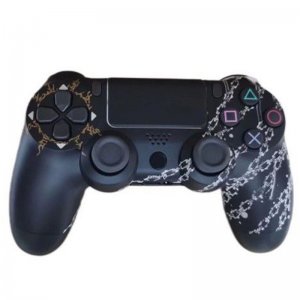 Ασύρματο Χειριστήριο Gamepad PS4   Doubleshock - Συμβατό με PS TV PS Now Wireless Controller Μαύρο Chains