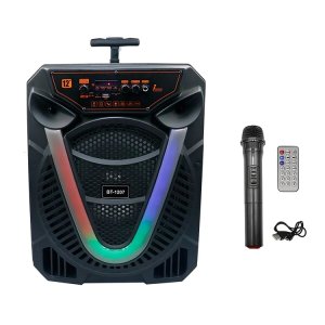 Bluetooth Σύστημα Καραόκε με Ηχείο 30W, Ασύρματο Μικρόφωνο - USB,SD Player &amp; LED Φωτισμό