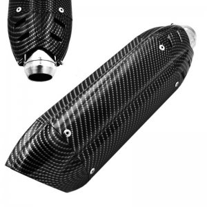 Carbon Τελικό Εξάτμισης Μηχανής με Βαθύ Ήχο 39cm - Φ 37-50mm 250cc - 1000cc
