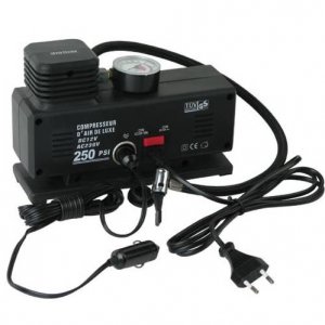 Κομπρεσέρ Αέρος 12V &amp; 220V Αυτοκίνητου με Έξοδο Αναπτήρα &amp; για το Σπίτι - Τρόμπα με Μανόμετρο - Car Air Compressor