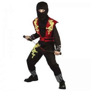 Αποκριάτικη Παιδική Στολή Ninja Κόκκινος