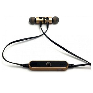 Ακουστικά In Ear Bluetooth Handsfree Χρυσό-Μαύρο