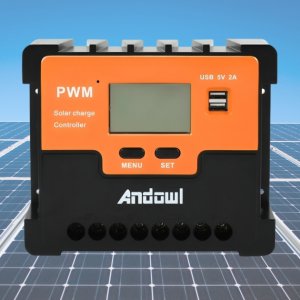 Ρυθμιστής Φόρτισης Φωτοβολταϊκών Πάνελ PMW 100A 12-24V με 2 Θύρες USB - Andowl