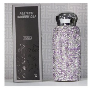 Μπουκάλι- Θερμός με Στρας 260ml Λιλά