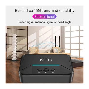 Ασύρματος Δέκτης Bluetooth 5.0 Receiver με Θύρα Εξόδου 3.5mm Jack Νέας Τεχνολογίας Απομόνωσης Ηλεκτρικού Σήματος NFC