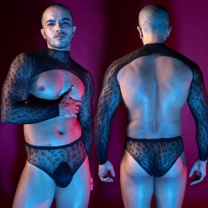 Σετ Ανδρικά Αισθησιακά Εσώρουχα - See Through - Ελαστικό One Size