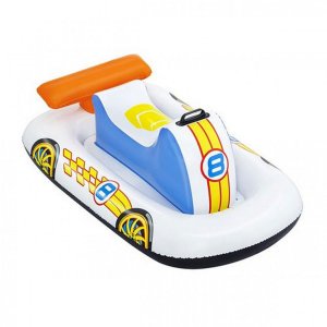 Bestway Παιδικό Φουσκωτό Σωσίβιο με Χειρολαβή Jet Ski Λευκό με Πολύχρωμα Σχέδια 110cm x 75cm