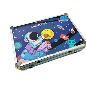 KidsArt Πλήρες Σετ Βαλιτσάκι Ζωγραφικής 145τμχ Παιδικό με Μαρκαδόρους, Ξυλομπογιές, Νερομπογιές, Κηρομπογιές με Σχέδιο Αστροναύτης