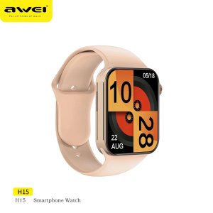 Αδιάβροχο Έξυπνο Ρολόι - Smartwatch με Bluetooth, Παλμογράφο, Βηματομετρητή και Music Player Ροζ - Awei