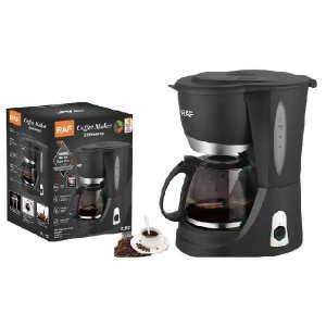 RAF Καφετιέρα Φίλτρου 650W για 6 Φλυτζάνια Καφέ με Γυάλινη Κανάτα 650ml  Μαύρη