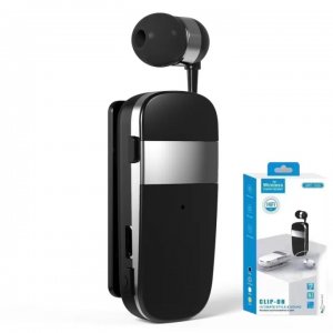 Ακουστικό Bluetooth Handsfree In-Ear με Δυνατότητα Σύνδεησης 2 Συσκευών &amp; Κλιπ - Μαύρο - Fineblue