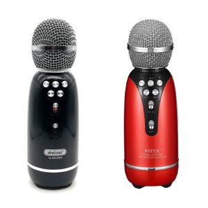 Ασύρματο Φορητό Μικρόφωνο Karaoke με Bluetooth, Λειτουργία Ντουέτου, Αλλαγή Φωνής και Ενσωματωμένο Ηχείο Andowl