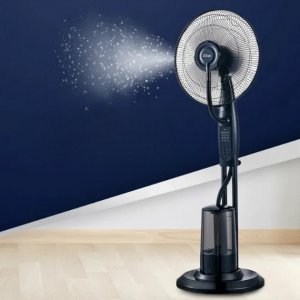 Ανεμιστήρας Ορθοστάτης 75W Υδρονέφωσης με Διάμετρο 41cm και Τηλεχειριστήριο - Muhler
