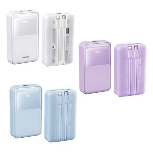 Power Bank 20000mAh PD20W και QC22.5W με Οθόνη και 2 Καλώδια Γρήγορης Φόρτισης