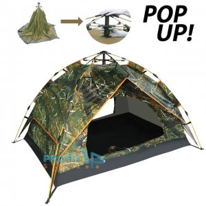 POP UP Αυτόματη Σκηνή 1ος λεπτού Igloo 4 Ατόμων Καλοκαιρινή Αδιάβροχη 200x200x135cm - Πράσινο Παραλλαγής