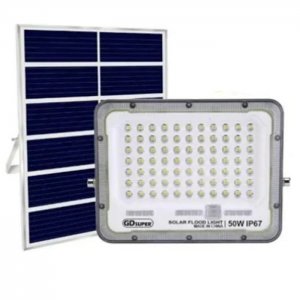 Αδιάβροχος Ηλιακός Προβολέας LED 200W με Πάνελ και Τηλεχειριστήριο GDSUPER